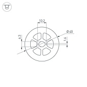 Силиконовый профиль WPH-FLEX-D40-360deg-S10-5m WHITE (Arlight, Силикон)