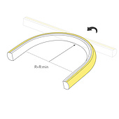 Лента герметичная MOONLIGHT-TOP-X320-11x7mm 24V Warm3000 (10 W/m, IP65, CSP, 0,5m, wire x1) (Arlight, Образец)