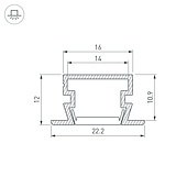 Профиль PDS-FS-3000 ANOD BLACK (Arlight, Алюминий)