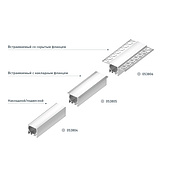 Профиль LINIA25-FANTOM-2000 ANOD (Arlight, Алюминий)