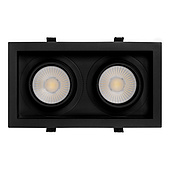 Светильник MS-VORTEX-BUILT-S250x140-2x30W Warm3000 (BK-BK, 50 deg, 230V) (Arlight, IP20 Металл, 5 лет)