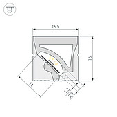 Силиконовый профиль WPH-FLEX-1616-TWIST-S11-5m WHITE (Arlight, Силикон)
