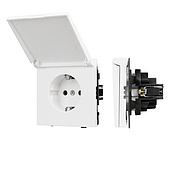 Механизм розетки влагозащищённый SCT-TENDO-MCP-PL-WH (230V, 16A) (Arlight, -)