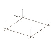 054505 Основание ART-APRIORI-QUADRAT-ROD-800-3000x3000 (TN) (Arlight, IP20 Металл, 3 года)