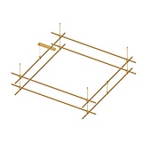 048548 Основание ART-APRIORI-QUADRAT-2-ROD-400-2000x2000 (GD) (Arlight, IP20 Металл, 3 года)