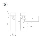 Светильник SP-GABI-SURFACE-FLAP-R50-9W Day4000 (BK, 36 deg, 230V) (Arlight, IP40 Металл, 5 лет)