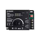 INTELLIGENT ARLIGHT Диммер SMART-PWM-101-83-DIM-SUF Black (12-48V, 1x20A, Rotary, 2.4G) (IARL, IP20 Металл, 5 лет)