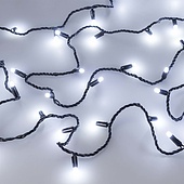 031652 Светодиодная гирлянда ARD-STRING-CLASSIC-1000-BLACK-100LED-MILK-PULSE White (230V, 7W) (Ardecoled, IP65)