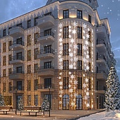 Фигура ARD-SNOWFLAKE-M7-450x375-108LED White (230V, 6.5W) (Ardecoled, IP65)