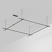 048525 Основание ART-APRIORI-QUADRAT-ROD-800-3000x3000 (BK) (Arlight, IP20 Металл, 3 года)