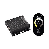 027155 Контроллер ARL-4022-OVAL-MIX Black (12-24V, 2x10A, ПДУ, RF) (Arlight, IP20 Металл, 3 года)