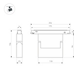 Светильник MAG-ORIENT-LASER-FOLD-S195-6W Day4000 (BK, 30 deg, 48V, DALI) (Arlight, IP20 Металл, 5 лет)