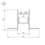 Профиль SL-COMFORT22-FANTOM-2000 ANOD (Arlight, Алюминий)