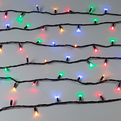 Светодиодная гирлянда ARD-STRING-CLASSIC-10000-BLACK-100LED-LIVE RGB (230V, 7W) (Ardecoled, IP65)