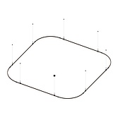 048517 Основание ART-APRIORI-QUADRAT-SOFT-HANG-3500x3500 (BK) (Arlight, IP20 Металл, 3 года)