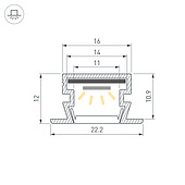 038687 Профиль PDS-FS-2000 ANOD (Arlight, Алюминий)