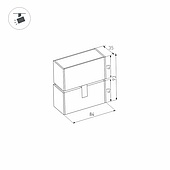 Светильник MAG-LASER-FOLD-45-S84-3W Warm3000 (WH, 15 deg, 24V) (Arlight, IP20 Металл, 5 лет)