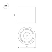 Светильник SP-DICE-R77-10W Warm3000 (BK, 24 deg, 230V) (Arlight, IP54 Металл, 5 лет)