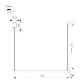 Светильник SP-UMBRA-HANG-H-L900-15W Day4000 (WH, 120 deg, 230V) (Arlight, IP20 Металл, 3 года)