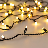 Светодиодная гирлянда ARD-STRING-CLASSIC-10000-BLACK-100LED-MILK-SYNC RGB (230V, 6.5W, RF ПДУ, 1000) (Ardecoled, IP65)