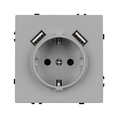 Механизм розетки с USB зарядкой SCT-NOBE-MUAA-SFPL-IS (230V, 16A)  (Arlight, -)