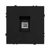 054301 Механизм телефонной розетки SCT-NOBE-MTL1-SFPL-BK (RJ-11, 4C) (Arlight, Черный оникс)