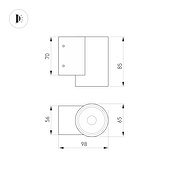 Светильник LGD-RAY-WALL-R65-9W Warm3000 (GR, 23 deg, 230V) (Arlight, IP65 Металл, 3 года)