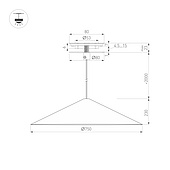 Светильник SP-MAKOTO-R750-14W Warm2700 (WH, 36 deg, 230V, TRIAC) (Arlight, IP20 Металл, 3 года)