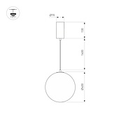 Светильник SP-SILKA-HANG-R400-12W Warm2700 (WH, 330 deg, 230V) (Arlight, IP20 Натуральный шелк, 3 года)