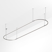 Основание ART-APRIORI-OVAL-ROD-800-4000x1000 (TN) (Arlight, IP20 Металл, 3 года)