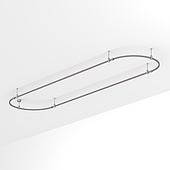 Основание ART-APRIORI-OVAL-ROD-200-4000x1000 (TN) (Arlight, IP20 Металл, 3 года)