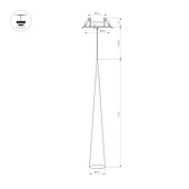 054460 Светильник SP-STIRIA-L600-R76-5W Warm3000 (BK, 36 deg, 230V) (Arlight, IP20 Металл, 3 года)