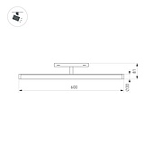 Светильник MAG-ORIENT-TUBE-TURN-L600-20W Day4000 (BK, 180 deg, 48V) (Arlight, IP20 Металл, 5 лет)