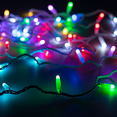 Светодиодная гирлянда ARD-STRING-CLASSIC-10000-WHITE-100LED-MILK-SYNC RGB (230V, 6.5W, RF ПДУ, 1000) (Ardecoled, IP65)