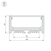 Профиль ARH-LINE-2448-2000 ANOD (Arlight, Алюминий)