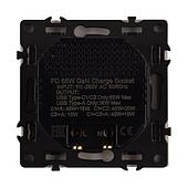 Механизм розетки с быстрой USB зарядкой SCT-NOBE-MUACC-SFPL-FC-GD (65W, QC3) (Arlight, -)