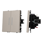 Механизм выключателя двухклавишный непроходной LED SWT-NOBE-MK02-SFPL-L-CA (230V, 10A) (Arlight, -)