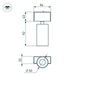Светильник MAG-SPOT-45-R85-7W Warm3000 (BK, 24 deg, 24V) (Arlight, IP20 Металл, 5 лет)