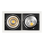 Светильник CL-KARDAN-S283x152-2x25W White6000 (WH-BK, 30 deg) (Arlight, IP20 Металл, 3 года)