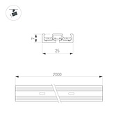 Трек MAG-VIBE-TRACK-257-2000 (BK-BK) (Arlight, IP20 Металл, 5 лет)