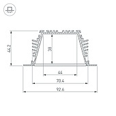 Профиль KLUS-POWER-RW70FS-2000 ANOD (Arlight, Алюминий)