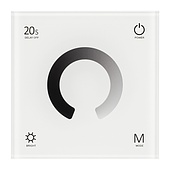 Панель SMART-P4-DIM-G-IN White (12-24V, 4x3A, Sens, 2.4G) (Arlight, IP20 Пластик, 5 лет)