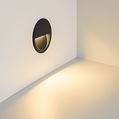 062915 Светильник встраиваемый LTD-RIBONIK-R138-5W Warm3000 (Черный, 50 deg, 230V) (Arlight, IP65 Металл, 5 лет)
