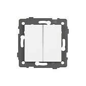 Механизм выключателя двухклавишный непроходной SWT-MK02-PL-WH-V (250V, 10A) (Arlight, -)