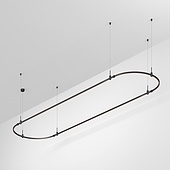 048510 Основание ART-APRIORI-OVAL-HANG-4000x1000 (BK) (Arlight, IP20 Металл, 3 года)