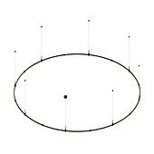 Основание ART-APRIORI-ROUND-HANG-R3000 (BK) (Arlight, IP20 Металл, 3 года)