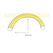 Лента герметичная SPI-MOONLIGHT-TOP-G180-D40mm 12V RGB 360deg (21.6 W/m, IP65, 5m, wire x1) (Arlight, Вывод прямой, 2 года)