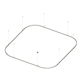 050200 Основание ART-APRIORI-QUADRAT-SOFT-HANG-3500x3500 (TN) (Arlight, IP20 Металл, 3 года)