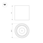 Светильник SP-SALT-R75-8W Warm3000 (WH-BK, 40 deg, 230V) (Arlight, IP44 Металл, 5 лет)