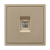 054302 Механизм телефонной розетки SCT-NOBE-MTL1-SFPL-GD (RJ-11, 4C) (Arlight, Золотой песок)